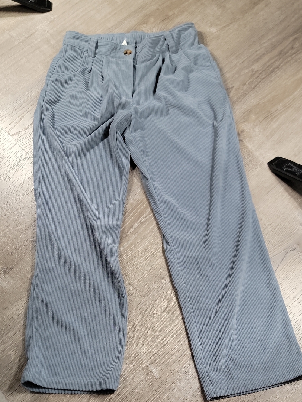Women's Light Blue Corduroy Trousers Size Medium 10-12